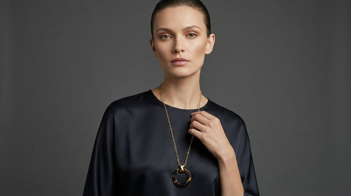 Gold plated Sterling Silver Hand engraved Evil Eye Necklace