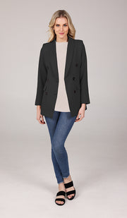 Lyla Long Light Comfy Blazer Jacket - Black