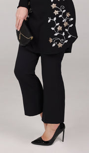 Lyla Tailored Stretch Flared Dress Pants - Black