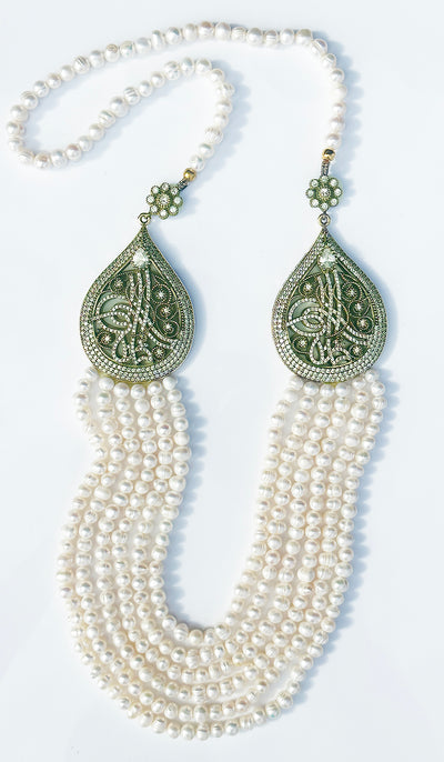 Malika Artisan Necklace - Freshwater Pearl / White - FINAL SALE