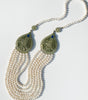 Malika Artisan Necklace - Freshwater Pearl / Blue