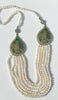 Malika Artisan Necklace - Freshwater Pearl / Green - FINAL SALE