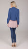 Mia Crop Zipper Front Suit Jacket - Indigo
