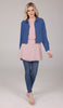 Mia Crop Zipper Front Suit Jacket - Indigo