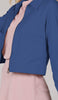 Mia Crop Zipper Front Suit Jacket - Indigo