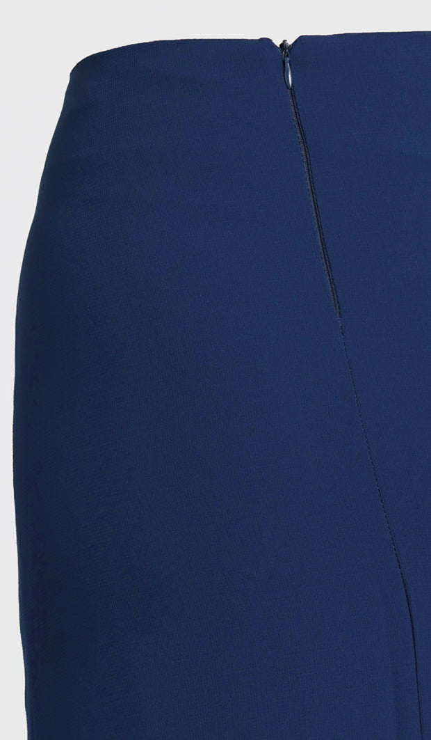 Moda Essential Long Maxi Pencil Skirt - Dark Blue