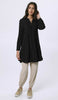 Naseem Pleated Mostly Cotton Tunic Dress - Black