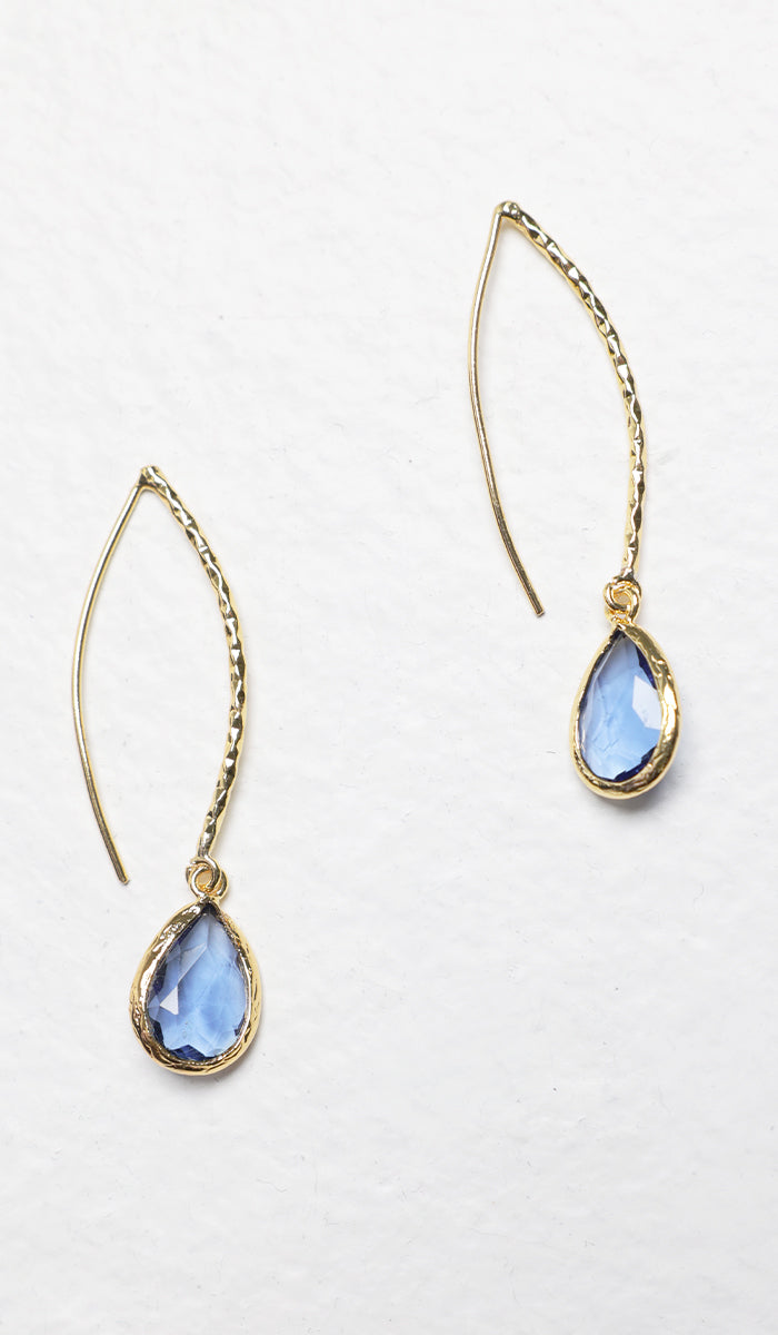 Hera Modern MashAllah Arabic Earrings - Moonstone