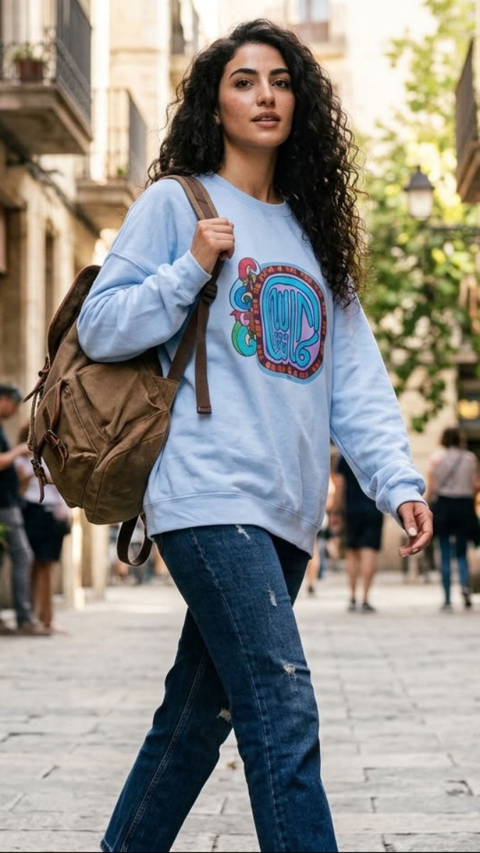 Pullover Sweatshirt with Arabic Calligraphy - MashAllah (مَا شَاءَ ٱللَّٰهُ) Floral