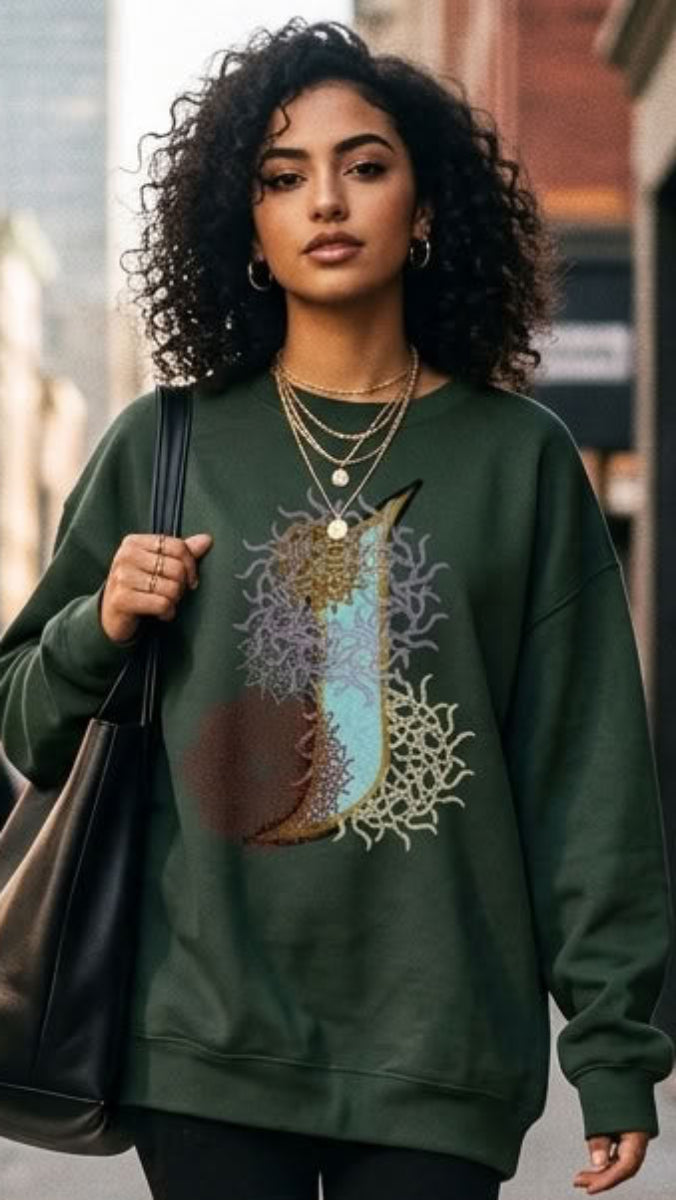Sweat-shirt avec initiale arabe - 'Alif' (ا) 