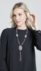 Hilwa Purple Amethyst and Multicolor Long Statement Necklace