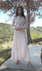 Ayza Modest Long Maxi Dress - Cream