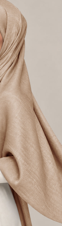 Lumiere Satin Crinkle Wrap Hijab - Mocha