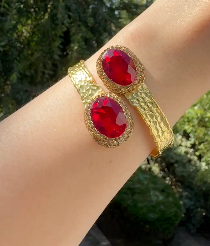 Bracelet jonc Shahadah en argent sterling plaqué or