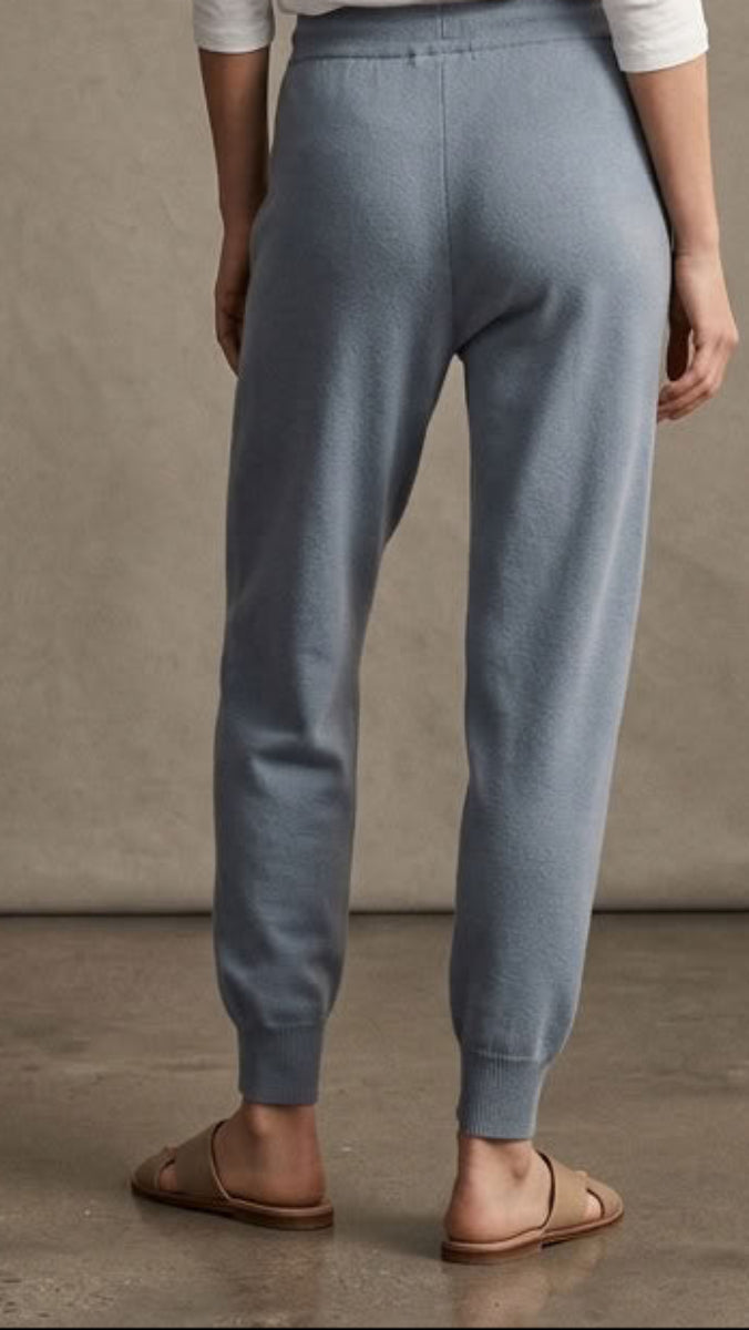 Serene Stretch Knit Jogger Pants - Powder Blue