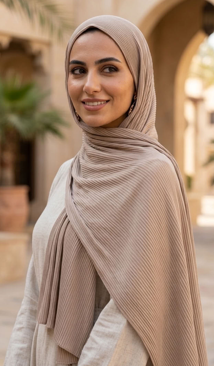 Shea Everyday Essential Bamboo Stretch Hijab - Mocha
