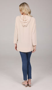 Tina Hoodie Shirt - Cream