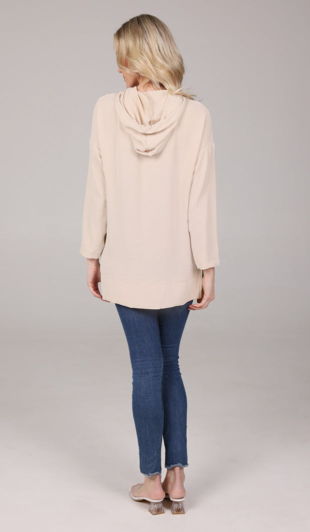 Tina Hoodie Shirt - Cream