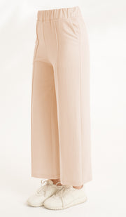 Tina Loose Stretch Wide Leg Pants - Cream