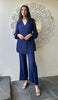 Ula Light Long Comfy Wrap Shirt Jacket - Lapis Blue - Final Sale