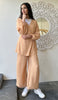 Ula Light Long Comfy Wrap Shirt Jacket - Caramel