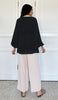 Ula Light Long Comfy Wrap Shirt Jacket - Black