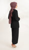 Ula Light Long Comfy Wrap Shirt Jacket - Black