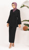 Ula Light Long Comfy Wrap Shirt Jacket - Black