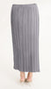 Valia Pleated Long Maxi Skirt - Pearl Gray