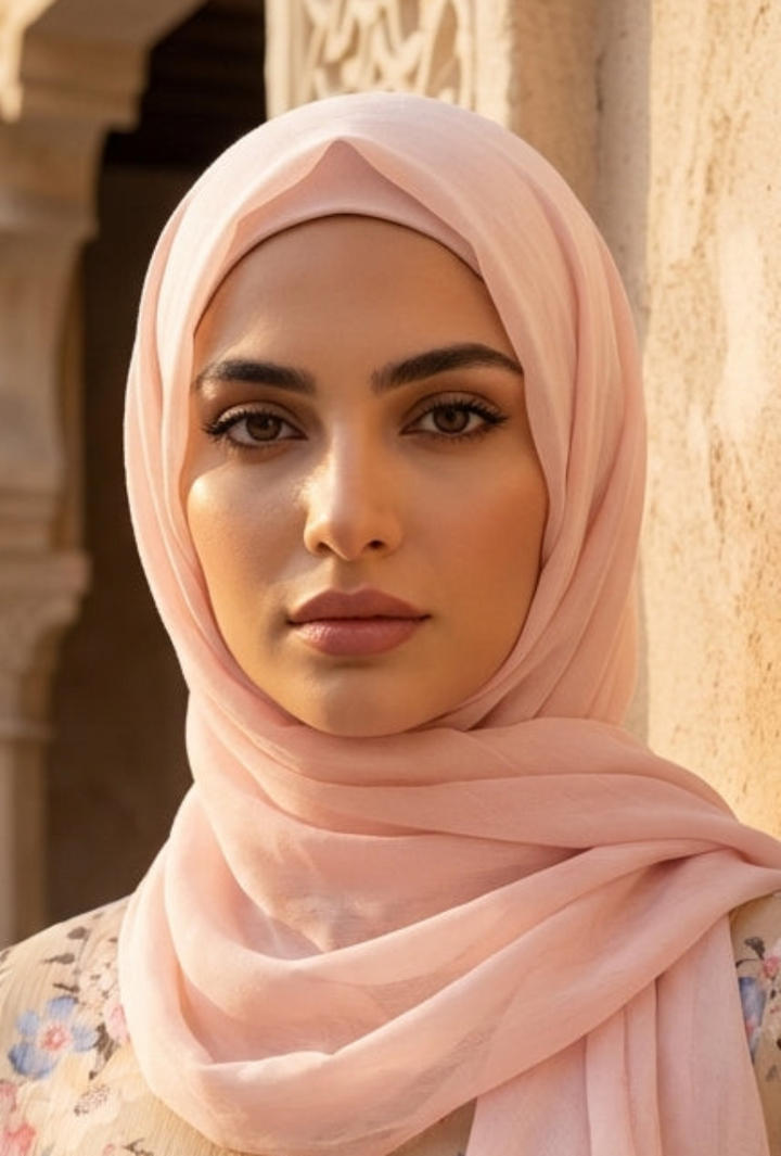 Whisper Drape Super Soft Non-Slip Extra Large Wrap Hijab - Light Pink