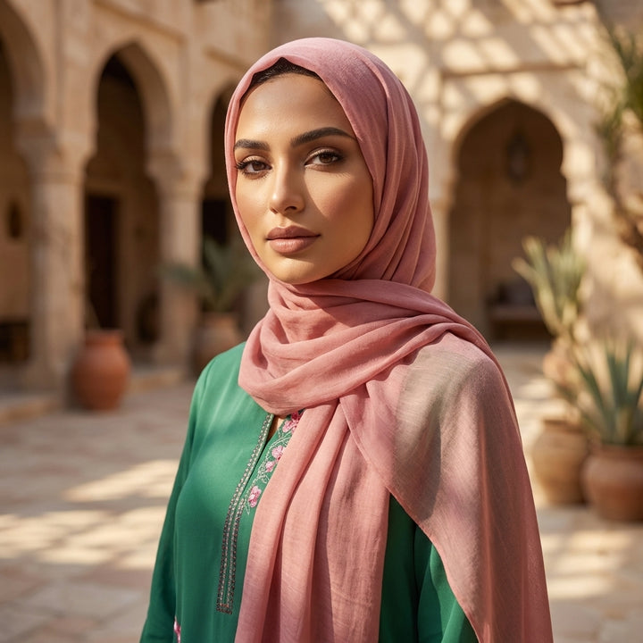 Whisper Drape Super Soft Non-Slip Extra Large Wrap Hijab - Rose