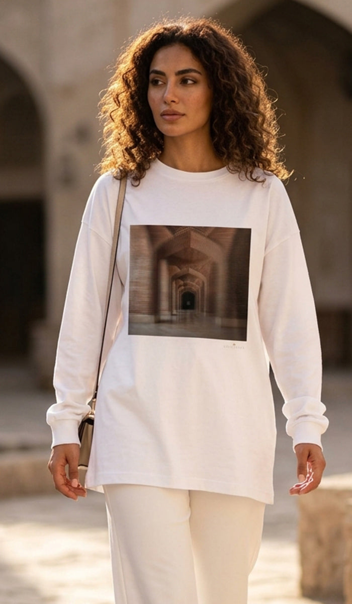 Baab Collection Long Sleeve 100% Cotton T-Shirt - Makli