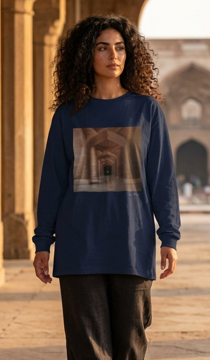 Baab Collection Long Sleeve 100% Cotton T-Shirt - Makli
