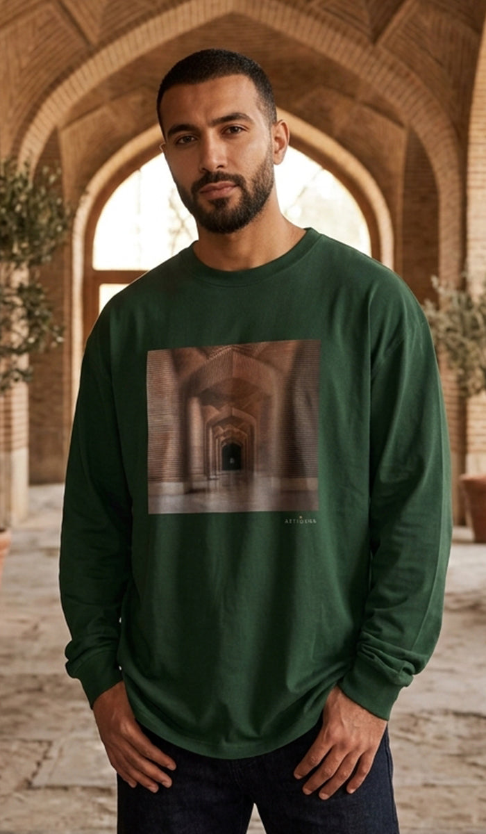 Baab Collection Long Sleeve 100% Cotton T-Shirt - Makli