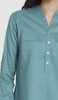 Sahlan Everyday Cotton Modest Tunic - Sea green - PREORDER (ships in 2 weeks)