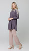 Alisha Gold Embellished Long Modest Tunic - Dusty Purple - PREORDER (ships in 2 weeks)