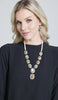 Amira Jeweled Statement Necklace - Gold/ Pearl