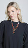 Amira Jeweled Statement Necklace - Red/ Pearl