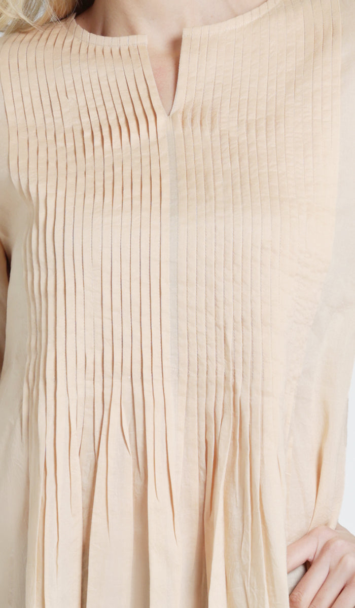 Asman Everyday Cotton Modest Tunic - Apricot - PREORDER (ships in 2 weeks)
