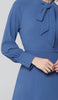 Ayza Modest Long Maxi Dress - Denim Blue