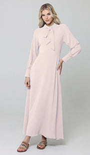 Ayza Modest Long Maxi Dress - Cream