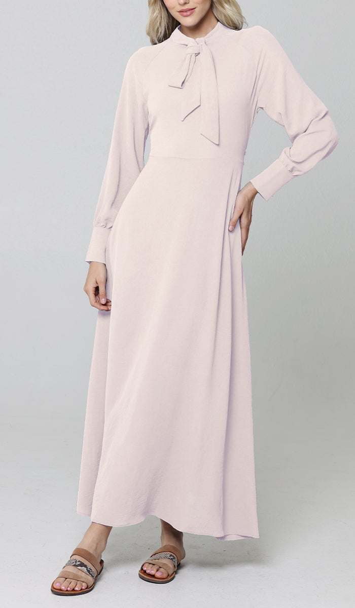 Ayza Modest Long Maxi Dress - Blush - FINAL SALE