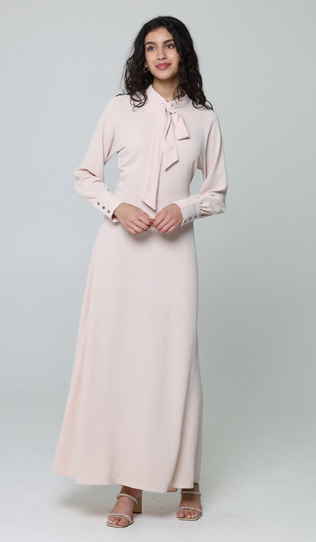 Ayza Modest Long Maxi Dress - Blush