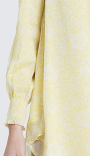 Azadi Essential Long Chiffon Print Modest Tunic - Yellow - PREORDER (ships in 2 weeks)