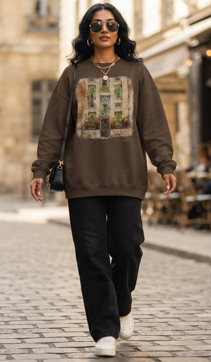 Baab Collection Unisex Eco-Friendly Crewneck Pullover Sweatshirt - Lahore