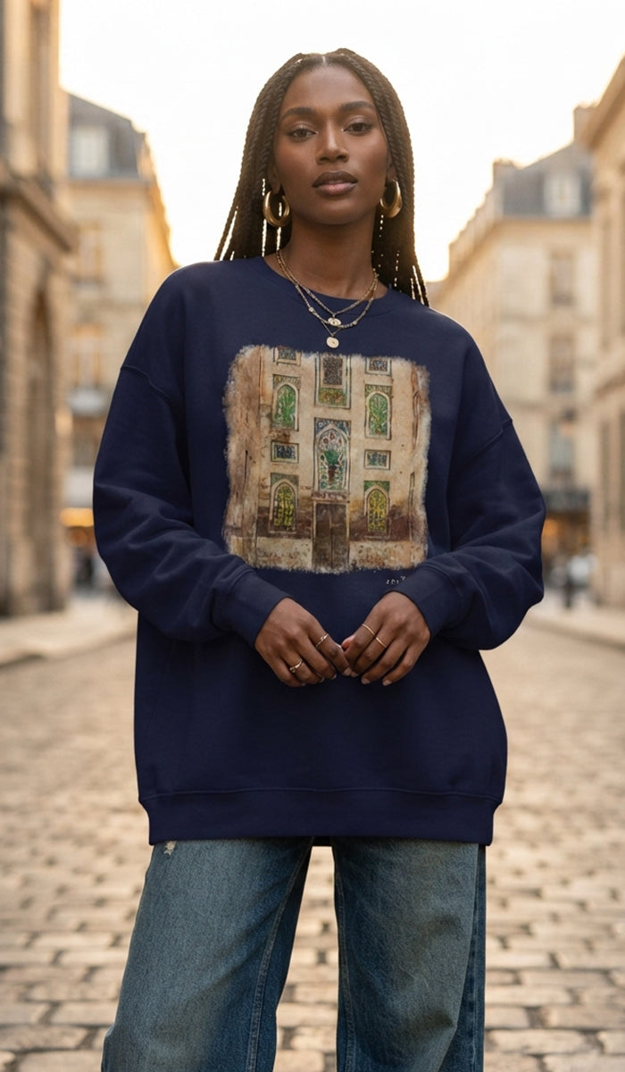 Baab Collection Unisex Eco-Friendly Crewneck Pullover Sweatshirt - Lahore
