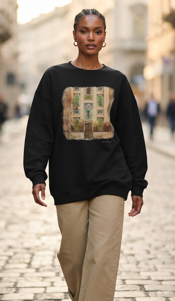 Baab Collection Unisex Eco-Friendly Crewneck Pullover Sweatshirt - Lahore