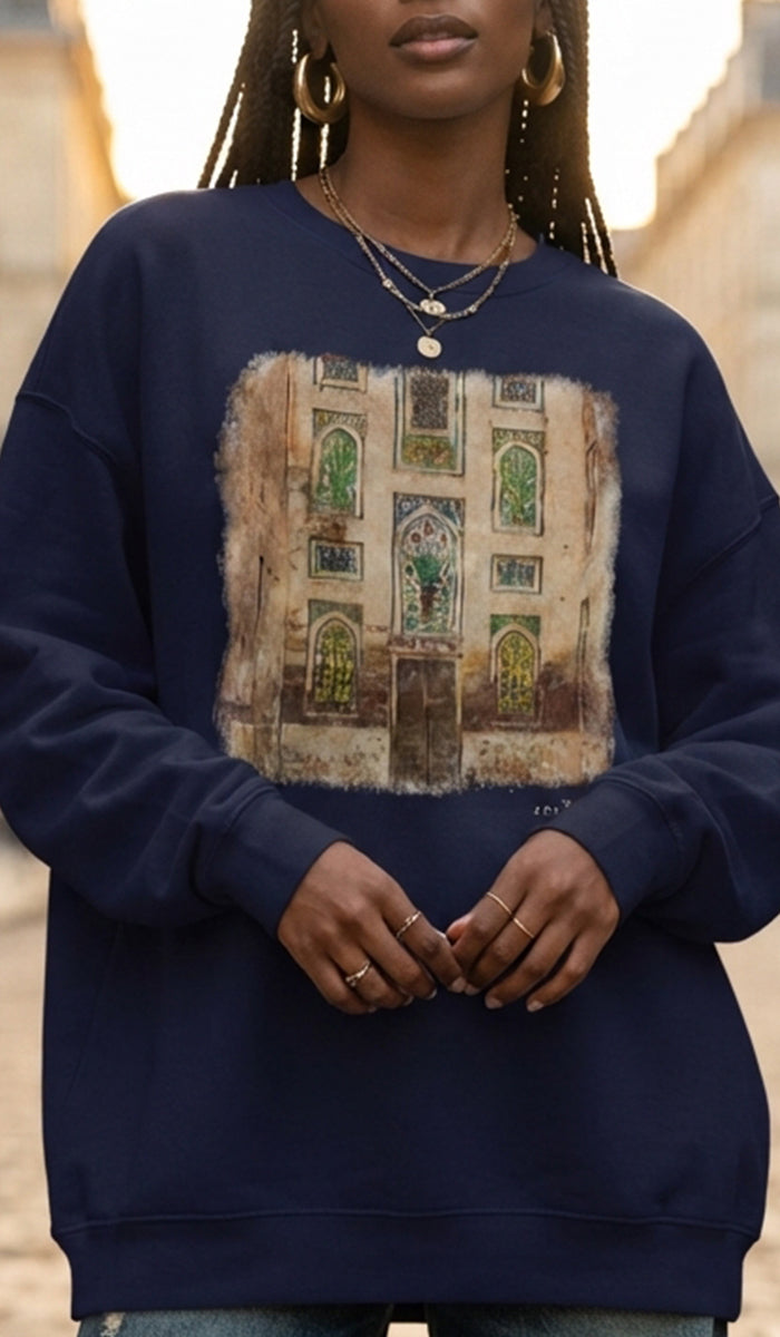 Baab Collection Unisex Eco-Friendly Crewneck Pullover Sweatshirt - Lahore