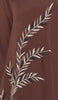 Baraka Gold Embroidered Formal Long Modest Tunic - Cocoa - PREORDER (ships in 2 weeks)