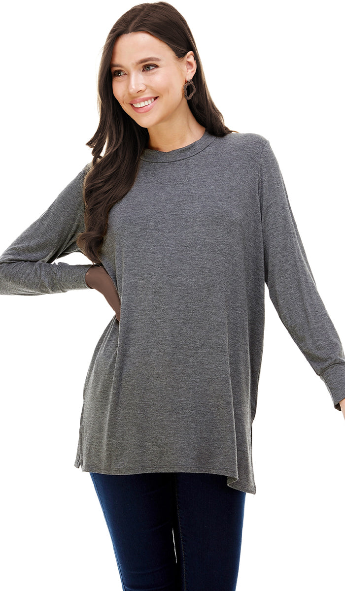 Samar Soft Everyday Stretch Tunic - Charcoal